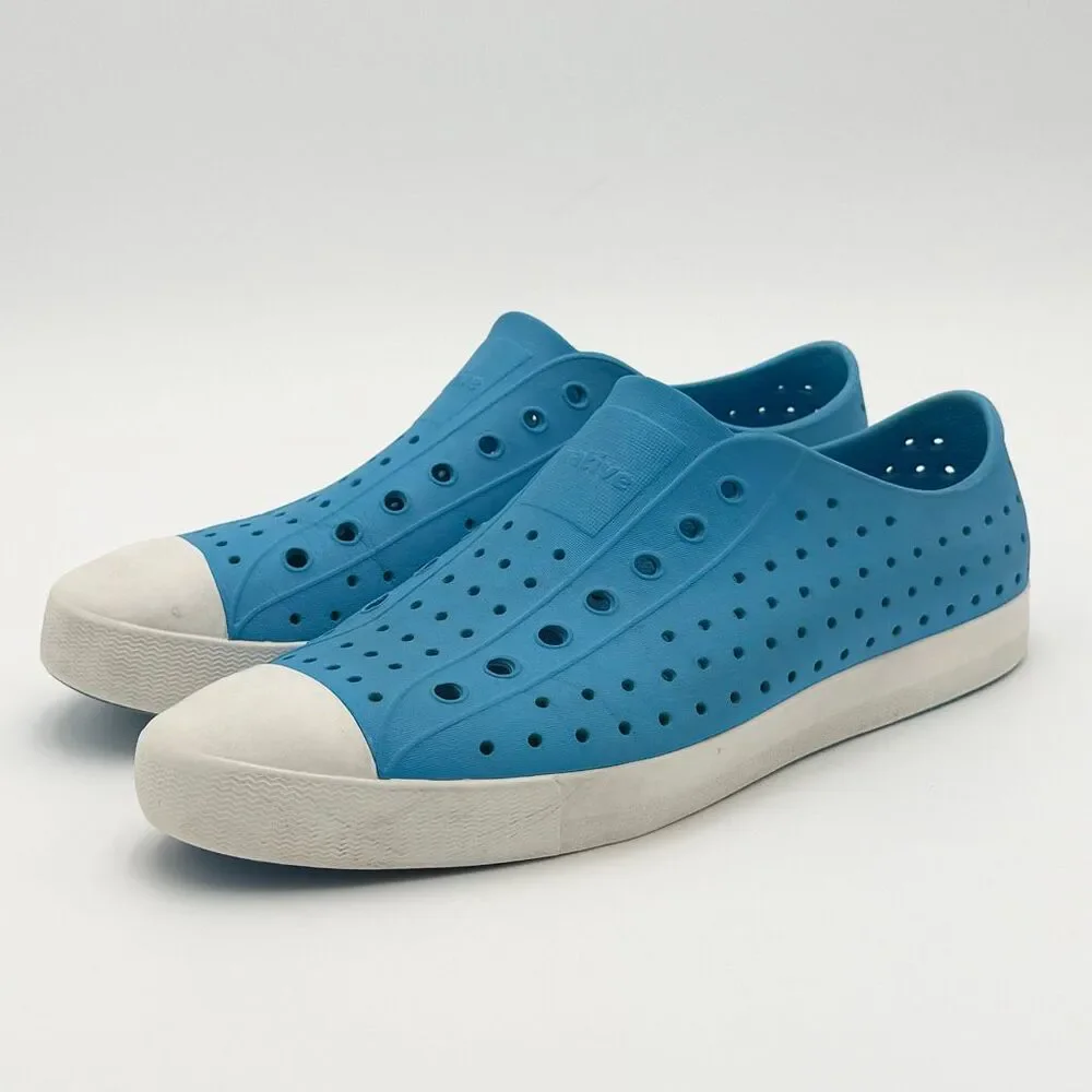 Native Shoes Jefferson Slip On Sandals Ocean Blue - Men’s US 13